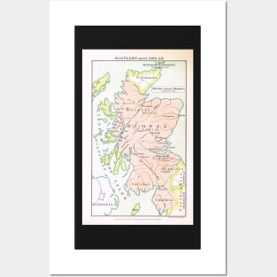 Map of Scotland in 1066 Posters and Art